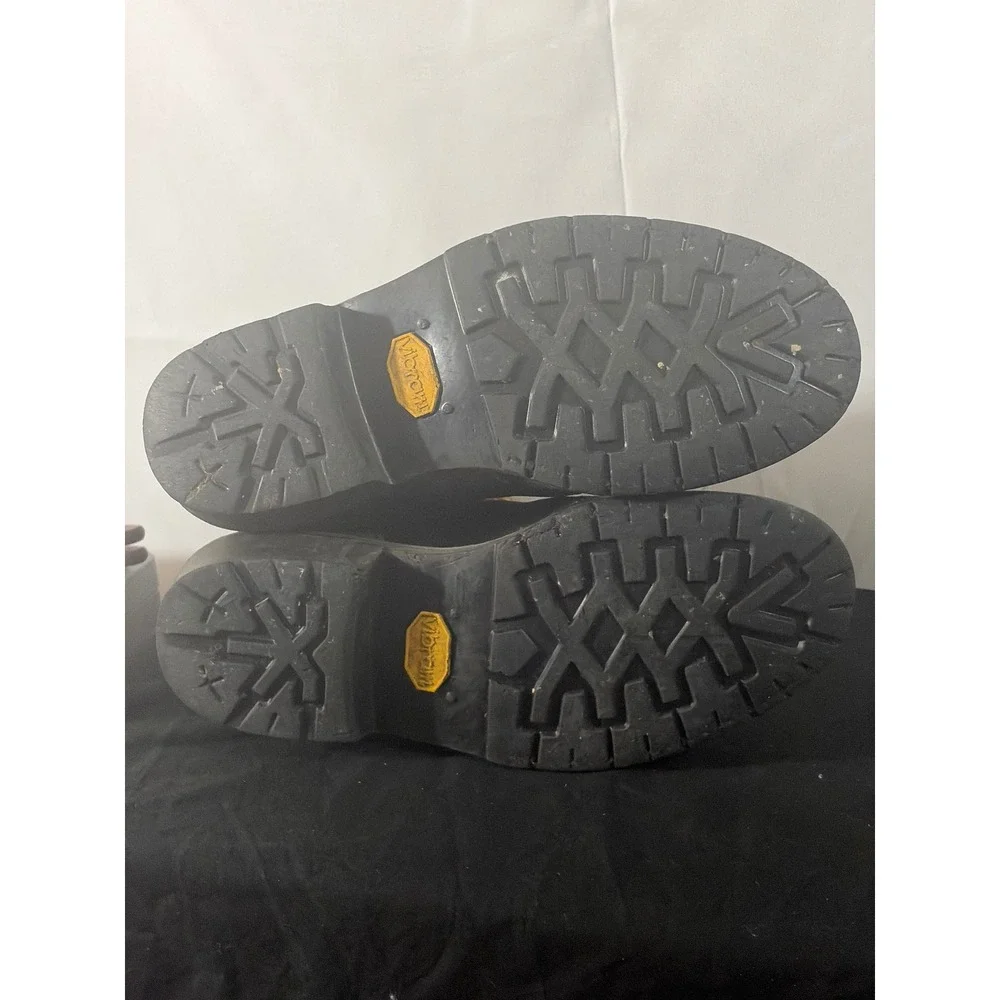 Carolina 1905 Linesman Boots Mens 10 Black Leather Vibram Sole USA Made EH Rated